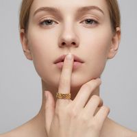 Bague ouverte en acier inoxydable avec nœud celtique creux, large et réglable, bijoux vintage tendance pour hommes et femmes
