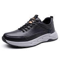 Prêt à expédier – Baskets décontractées d'été pour hommes en cuir de vachette grainé à lacets, en stock, chaussures de sport, faible MOQ, 3 couleurs assorties