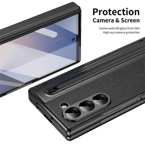 Funda de Teléfono de Cuero PU Electrochapada de Lujo para Samsung Z Fold 3 4 5 6 7 con Protector de Pantalla HD Integrado y Cubierta Rígida - Product Image 6