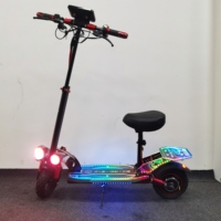 Arazi Tipi Hızlı Yetişkin 10 İnç Lityum Bataryalı Çift Motorlu Elektrikli Scooter, Ön ve Arka Amortisörlü ve Flaşörlü