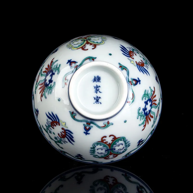 カスタムZhongjiayao Jingdezhen磁器ティーセット手作りの青と白のチャイキルン色中国のカンフーティーセラミックティーカップ