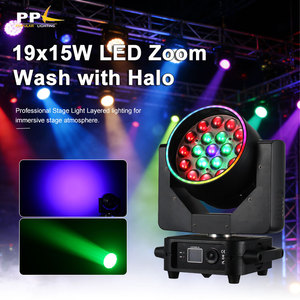 Nouveau <span class=keywords><strong>produit</strong></span> : Projecteur LED Zoom Wash 19x15W avec Halo, doté <span class=keywords><strong>de</strong></span> 19 LED RGBW 4-en-1 <span class=keywords><strong>de</strong></span> 15W - Product Image 1