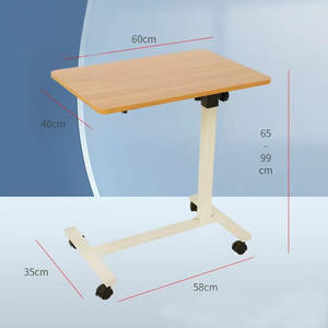 Melhor Preço Barato para Mesa de Jantar Móvel para Cama Hospitalar, Mesa Ajustável sobre a Cama com Rodas para Cama de Enfermagem - Product Image 1