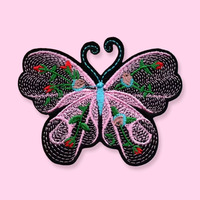 Écusson de broderie papillon 3D divers insectes à coudre en fer Écusson de broderie personnalisé en feutre Vente en gros Nouvel arrivage