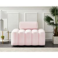 Ensemble de canapés modernes et élégants, fauteuil individuel en tissu velours rembourré pour la maison, l'hôtel, la villa