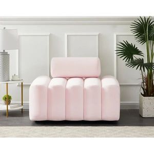 Juego de Sofás Modernos y Elegantes, Sofá Individual Tapizado en Tela de Terciopelo, Silla de Acento para Hogar, Hotel, Villa - Product Image 6