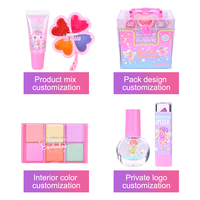 Penjualan Paling Laris OEM Set Perlengkapan Makeup Kecantikan Perlengkapan Cat Mata Cat Kuku Lipstik Mainan Anak Perempuan Kosmetik Menyesuaikan Logo
