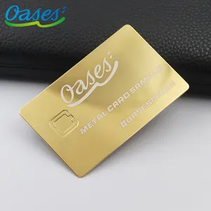 レーザー彫刻用の豪華な24kミラーゴールドブランクメタルバンククレジットカード