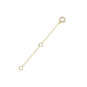 Cadena extensora de collar chapada en oro de 14K, extensión deslizante ajustable para la fabricación de joyas con dijes - Product Image 1