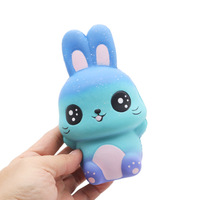 Usine En Gros Couleurs Squishy Jouets Ciel Étoilé Lapin Lente Rising PU Mousse Anti Stress Squeeze Jouets