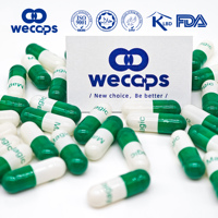 Capsules vides végétariennes HPMC certifiées casher Wecaps, personnalisables, fabriquées en Chine, numéros de modèle 000 # -4 #