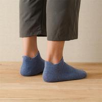 Chaussettes courtes basses pour hommes en coton, décontractées, minimalistes, anti-frottement, à double aiguille, nouvelle collection printemps/été, vente en gros