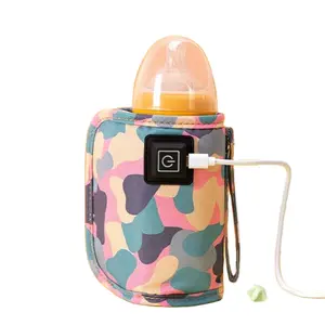 Wholesale 2024 Hot USB Baby Bottle Warmer Portable Travel Cover Insulation Infant Feeding Bottle Heated Thermostat Milk Warmer