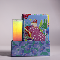Cartes de tarot personnalisées sur le thème des chats avec bordure dorée, emballage cadeau écologique et durable