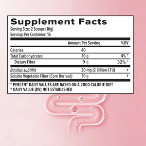 Fibra Prebiótica Directa de Fábrica, Bacillus Subtillis, Ayuda a Optimizar la Digestión, Mejora la Absorción de Nutrientes, Apoya el Sistema Inmunológico - Product Image 2
