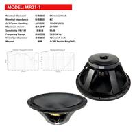 Équipement audio professionnel, 1300W RMS, 2600W de crête, 280 aimants, 125mm de bobine vocale, subwoofer puissant de 21 pouces, haut-parleur DJ