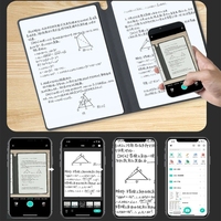 Bloc-notes tableau blanc A5 réutilisable en cuir, portable, avec stylo et chiffon d'effacement – Meilleure vente