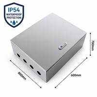 Boîtier de distribution IP54 en acier inoxydable, coffret électrique mural avec revêtement en poudre pour réseau électrique industriel
