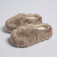 Mules en fausse fourrure pour le printemps - Semelle épaisse rehaussante antidérapante et durable