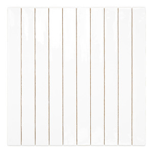 Piastrella Creta 50 Bianca 5x50 Cm Lucida con Bordi Irregolari - Product Image 1
