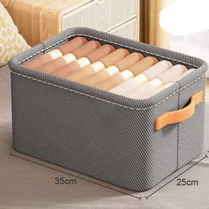 Vải hiện đại ráp Closet Organizer có thể gập lại quần áo lưu trữ <span class=keywords><strong>Box</strong></span> cho quần áo quần đồ chơi - Product Image 3