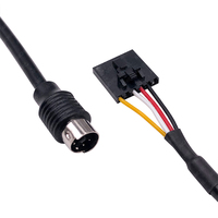 Kabel kontrol mini din 5P cetak kustom digunakan untuk keyboard komputer gaya lama, mobil tesla