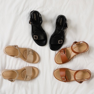 Sandali <span class=keywords><strong>con</strong></span> <span class=keywords><strong>zeppa</strong></span> comodi da donna <span class=keywords><strong>con</strong></span> fibbia regolabile, scarpe estive casual <span class=keywords><strong>con</strong></span> suola morbida antiscivolo per donna, 3 colori disponibili - Product Image 4