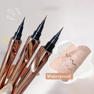 Nuevo lujo oro ultrafino posicionamiento negro líquido delineador de ojos impermeable de larga duración y delineador de ojos marrón natural - Product Image 3