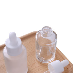 Flacon compte-gouttes en verre ambré dépoli transparent de 1 oz pour cosmétiques et soins de la peau – Flacon vide avec compte-gouttes - Product Image 5