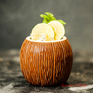 Vaso de Cóctel Tropical Aloha para Decoración de Bar, Vaso para Bebidas Frías, Contenedor para Smoothies, Estilo Hawaiano, para Restaurantes, Taza TIKI de Coco - Product Image 4