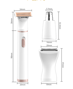 Tondeuse multifonctionnelle 4 en 1 pour femmes, rasoir sans douleur pour les sourcils, le <span class=keywords><strong>visage</strong></span> et le corps, utilisation domestique, tête imperméable, épilateur électrique USB - Product Image 4