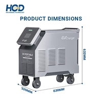 Chargeur électrique portable DC HCD 20KW/30KW/40KW CCS1/CCS2/CHAdeMO/GBT, station de recharge pour véhicules électriques
