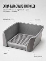 Bac d'apprentissage pour chien à bords ondulés en PP, support pour tapis absorbant pour animaux de compagnie, pour l'apprentissage des chiots en intérieur