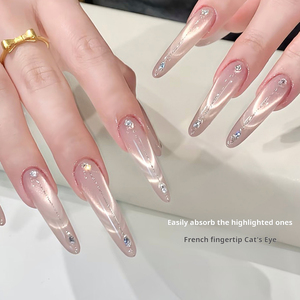 Outil de Nail Art pour Gel Oeil de Chat Français, Bâtonnet Magnétique Cylindrique Épaissi pour Vernis Gel UV Magnétique Effet Oeil de Chat, Manucure Professionnelle en Salon - Product Image 2