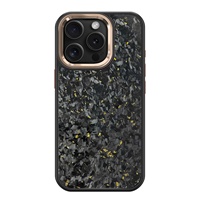 Étui de téléphone en fibre de carbone forgée haut de gamme pour iPhone 14 15 16 Pro Max 11 12 13 Design unique avec coque magnétique noire bleue dorée