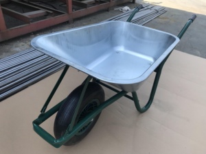 Carretilla de rueda galvanizada <span class=keywords><strong>WB6414T</strong></span> para construcción de edificios con marco de acero y rueda neumática 4,00-8 - Product Image 6