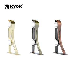 ขายึดราวม่านคู่อเนกประสงค์ KYOK - โลหะขัดเงาหลากสีสำหรับหน้าต่างแบบกำหนดเอง - Product Image 1