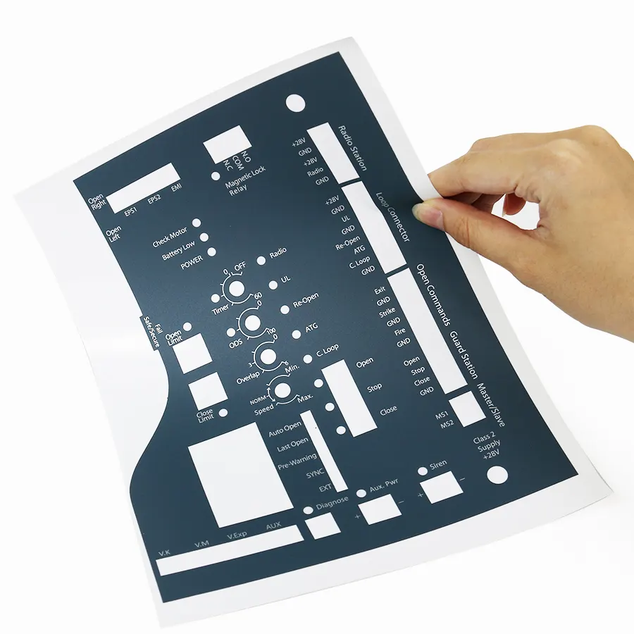 ملصق لوحة تحكم بالكمبيوتر شخصي مرن ملصق بطباعة غشاء مفتاح رسومات متداخلة ملصق كهربائي