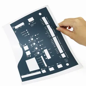 Custom Flexible PC Control Panel Sticker Printing Membrane Switch Graphic Overlay Label For Electrical Sticker