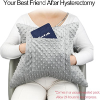 Coussin de récupération post-hystérectomie avec 2 poches, coussin abdominal post-chirurgical absorbant les chocs et anti-étouffement, en tricot