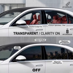 <span class=keywords><strong>Film</strong></span> intelligent commutable pour vitres de voiture 12V, auto-adhésif, teinté <span class=keywords><strong>occultant</strong></span>, télécommandé, en verre PDLC, pour la confidentialité - Product Image 1