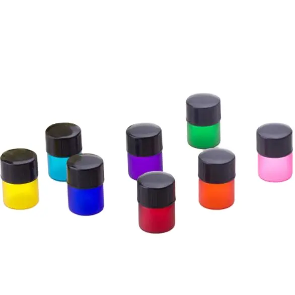 1ml couleur arc-en-ciel conteneur Mini Échantillon En Gros Huile Essentielle Bouteille En Verre Flacon En Verre bouteille d'échantillon d'huile essentielle à vendre