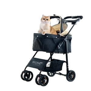 <span class=keywords><strong>Poussette</strong></span> pliable et portable <span class=keywords><strong>pour</strong></span> animaux de compagnie avec tissu confortable, avec plateau et panier de rangement amovible <span class=keywords><strong>pour</strong></span> petits chiens - Product Image 1