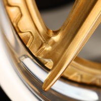 Jantes forgées en deux parties WF de 18, 19, 20 et 22 pouces, 5x110, 5x112, 5x120, finition dorée, lèvre polie, compatibles avec Dodge Charger, Challenger, Camaro, Corvette C6