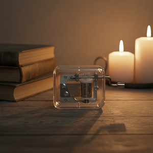 Caja de Música Transparente Cuadrada Mini, con Manivela, Precio de Fábrica al por Mayor, Caja de Música Popular, Regalo, Recuerdo - Product Image 1