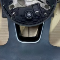 Volant en daim premium en forme de D avec bande centrale blanche pour Audi S5 A5 8T S6 C7.5 2016 A7 A4 B9 B7 B8 A3 RS3 S4 A1 A2 S8