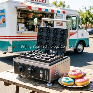 Máquina Eléctrica Comercial para Hacer <span class=keywords><strong>Donuts</strong></span> y Waffles con 12 Rejillas, para Panadería, Pastelería y Carritos <span class=keywords><strong>de</strong></span> Comida, Equipo para Hornear Mini <span class=keywords><strong>Donuts</strong></span> - Product Image 2