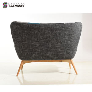 थोक रचनात्मक आरामदायक नॉर्डिक आधुनिक कमरे में रहने वाले कपड़े 2 डबल सीट आधुनिक सोफे <span class=keywords><strong>DC</strong></span>-917 (डी)(P) - Product Image 5