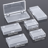 Boîtes de rangement en acrylique transparent YUZMEI en gros avec couvercle à charnière, présentoirs pour badges et épingles, petites boîtes rigides à charnière