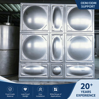 Réservoir d'eau modulaire en acier inoxydable 304 assemblé, panneaux boulonnés 1m x 5m x 10m³, étanche pour l'approvisionnement en eau des fermes, de l'agriculture et des serres